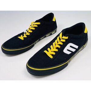 ETNIES Calli Vulc x Rad Racing Mens US 11 Black/Yellow SKATE SHOES Sneakers EUC